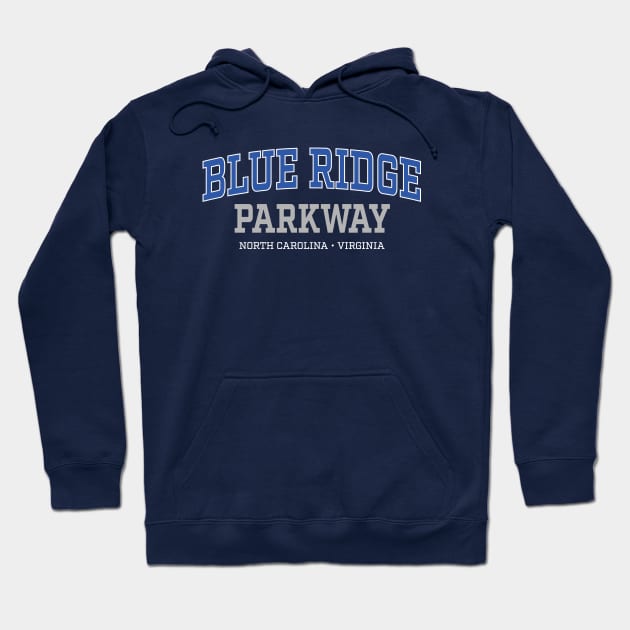 Blue Ridge Parkway North Carolina Virginia Blue Arch Hoodie by TGKelly